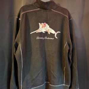 Rare Tommy Bahama Pull Over Sweater with Logo Patch on Back Men size L